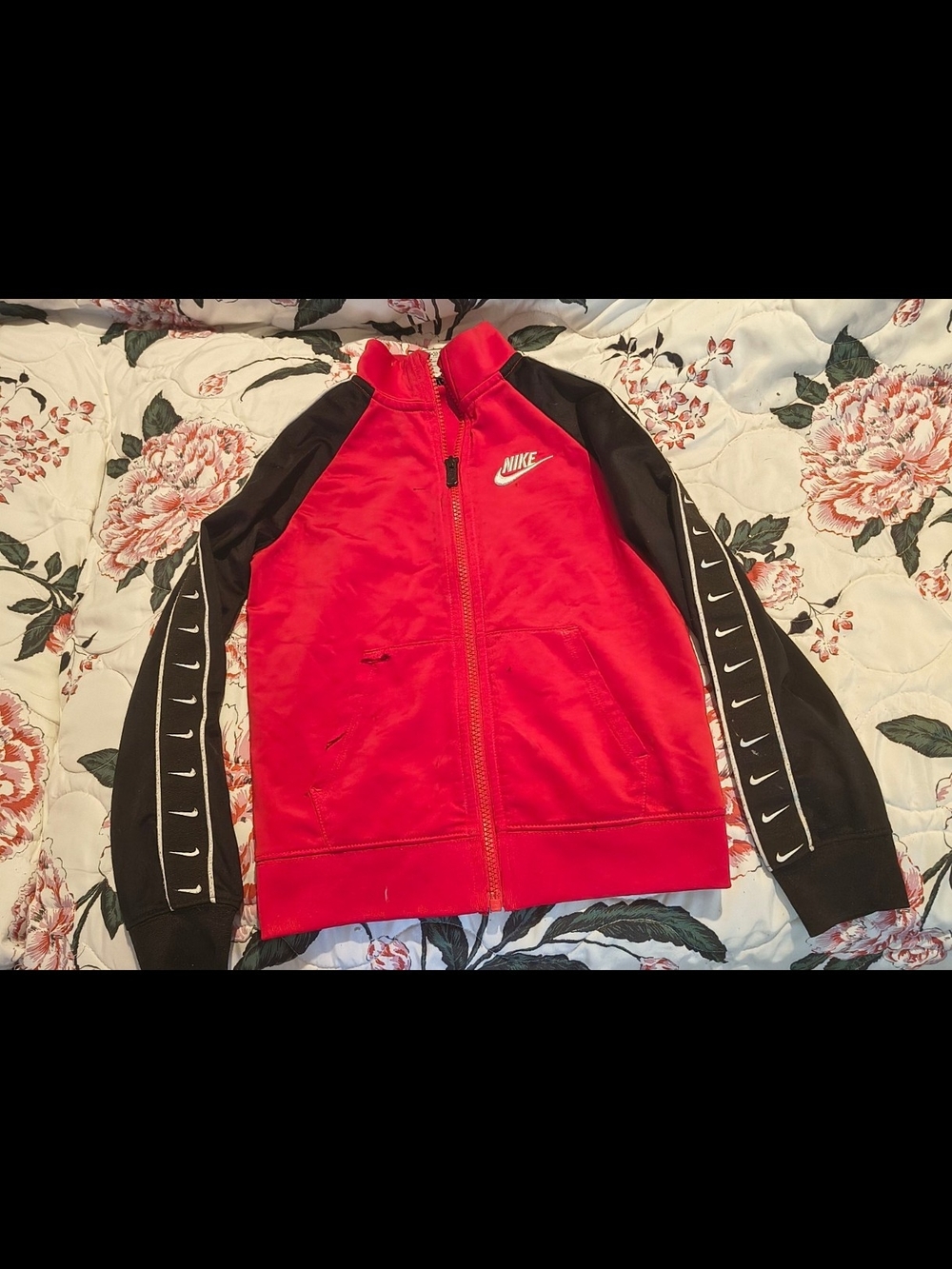 Nike Men’s Red & Black Full-Zip Track Jacket